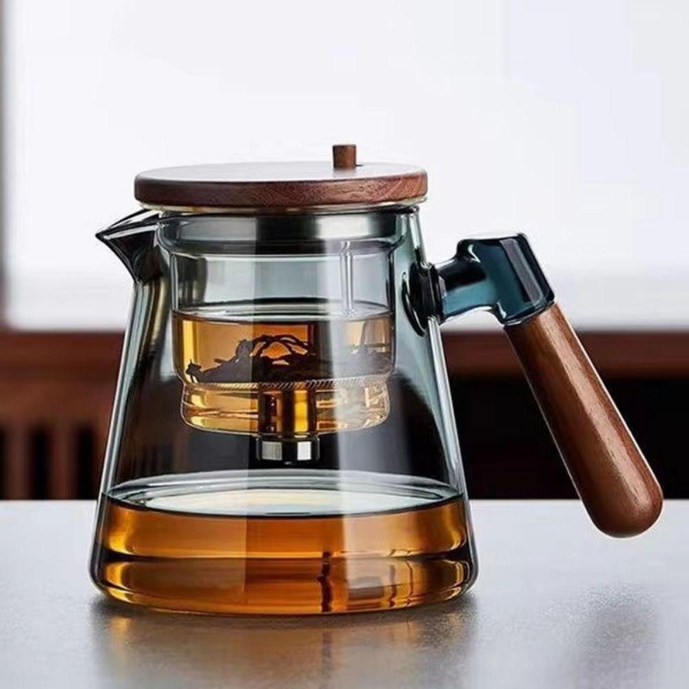 Heat Resistant Tea Pot with Infusers 750ml One-button Filtering Teapot  Drinkware