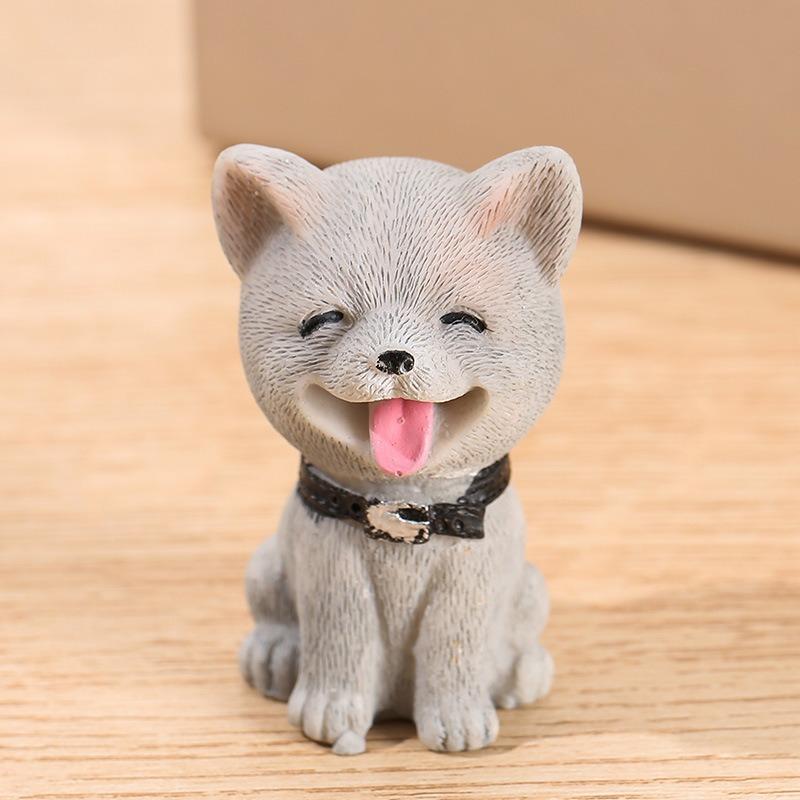 Four Color Puppy Resin Creative Simulation Cartoon Decoration