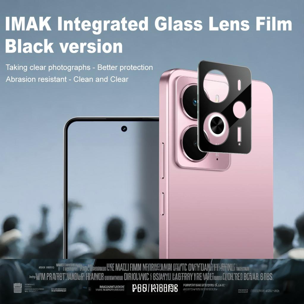 IMAK For Realme 14 5G Tempered Glass Lens Film+Acrylic Cap (Black Version)