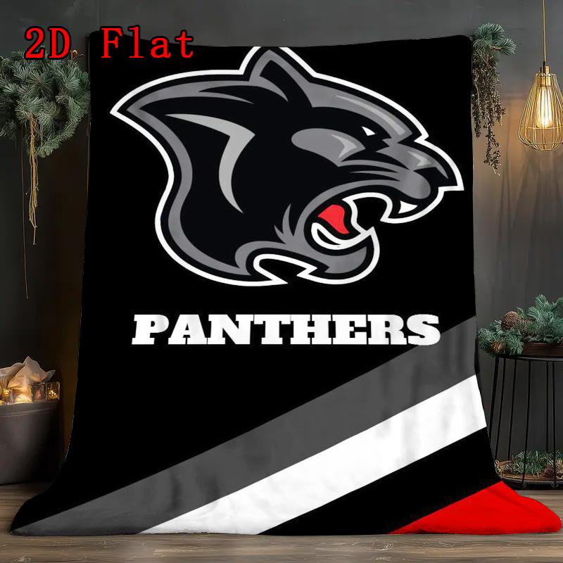 Panthers 2D Flat Pattern Flannel Blanket High quality All Seasons Warmth and Comfort Perfect for Christmas Gifts.SMT0917117