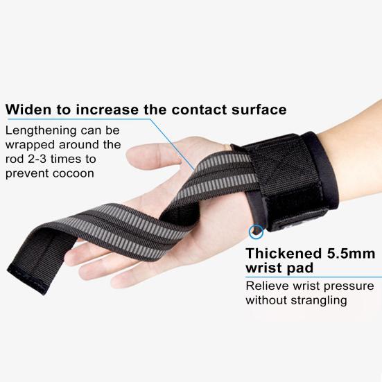 2Pcs Weightlifting Pressure Wrist Guard Strap Adjustable Hard Pull Lifting Wrist Strap Grips Band Strength Training Deadlift Grip