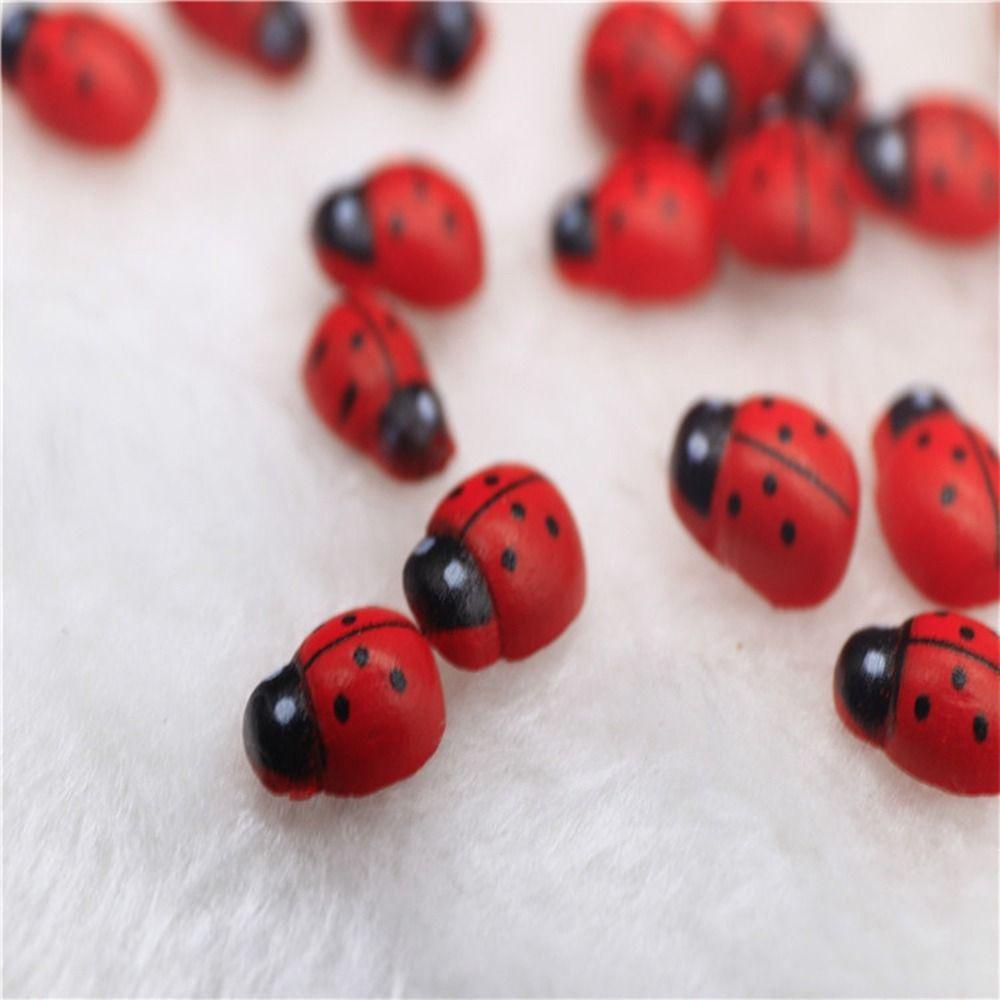 5pcs Handmade Resin Ladybug DIY Ladybug Miniatures Cartoon Memorial Gift