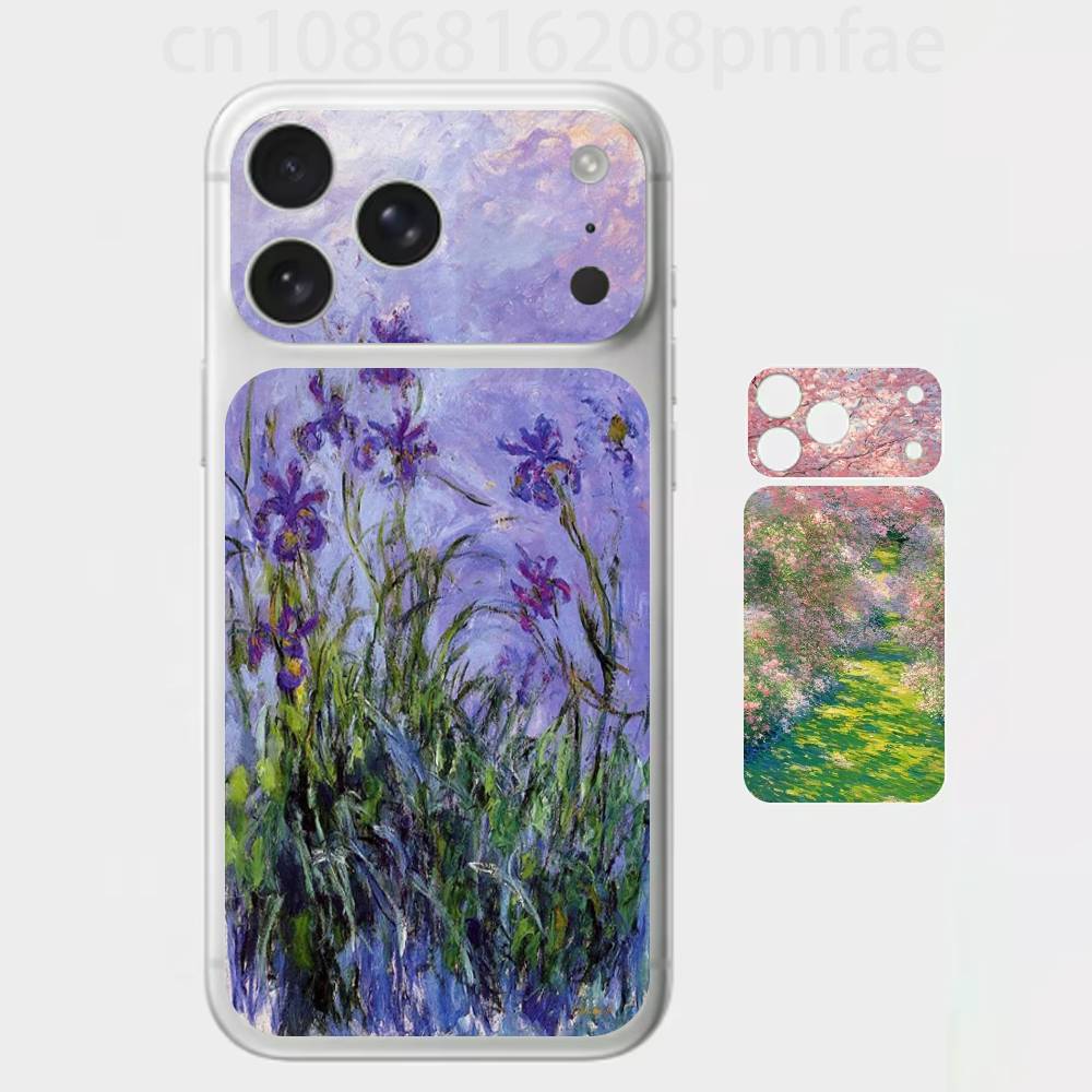 Claude Monet Garden Lotus Bridge Case Premium Skin Wrap for iPhone 17 Pro/Max, Back Frame Camera Protective Decal (Not Case)