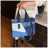 Denim Handbag Bag Women's New Fashion Contrasting Color Splicing Shoulder Messenger Bag Commuter Casual Tote Bag