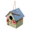 Wooden Birdhouse Wall Mounted Bird Hanging Garden Decorative Bird House for Patio Garden Villa