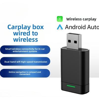 Беспроводной блок CarPlay Android Auto 2 в 1 Автомобильный адаптер Plug and Play Быстрое подключение для iPhone Android