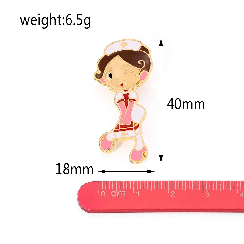 Креативная мультяшная брошь, медицинский значок врача и медсестры, из сплава с капельной эмалью, демонстрирующая личный стиль и индивидуальность