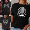 Модная тенденция 2023 года, новая футболка с принтом черепа, женская футболка с круглым вырезом, повседневная женская футболка в стиле Харадзюку с круглым вырезом, уличная одежда в стиле хип-хоп