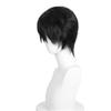 Черная косая челка, короткий синтетический парик, не завивающийся вверх | парик для косплея Цинь Ю, персонажа аниме K-pop «Охотники на демонов»