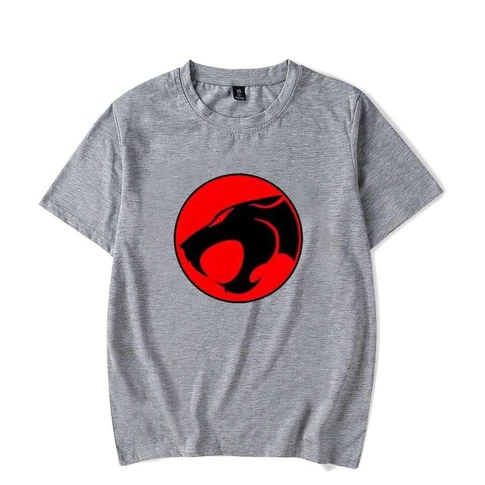 Модная Аниме-Футболка с Мультяшным Принтом Thundercats для Мужчин и Женщин Уличная Оверсайз Харадзюку Удобная Одежда Футболки для Пары