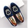 New Men's Velvet Embroidery Casual Shoes Luxury Designer Male Formal Wedding Dress Slip On Loafers Homecoming Footwear