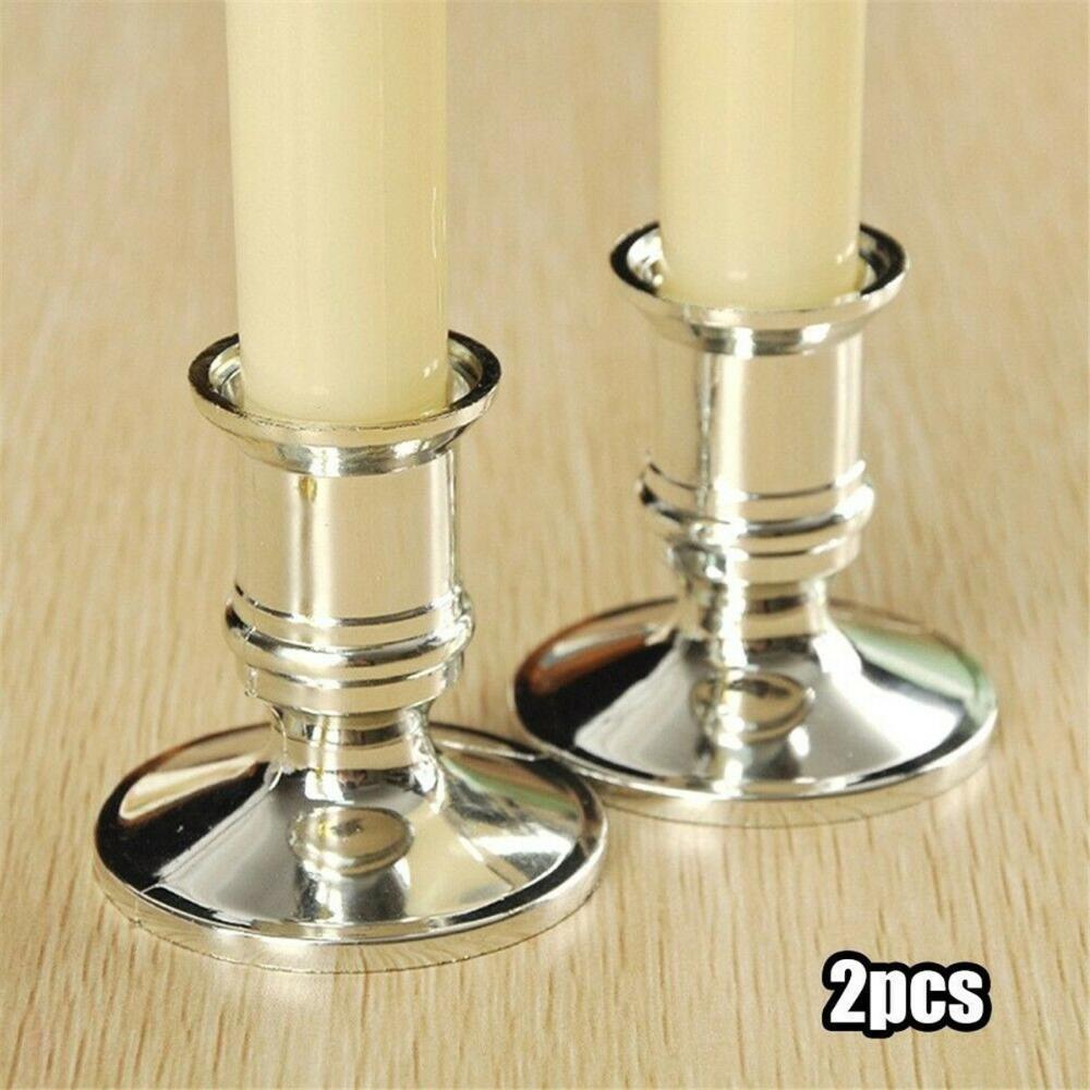 2Pcs Home Decor Party Candlestick Plastic Candle Holder Candelabra Stick Straight Taper