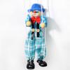 Funny Colorful Pull String Puppet Vintage Clown, Wooden Marionette Toy With Joint Activity For Baby Boys Or Girls