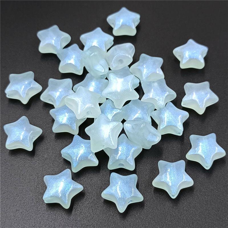 Звездная мода, изящное сверкающее ожерелье из акрила своими руками, 10 шт., серьги-подвески, цветные бусины для изготовления пентаграмм, ювелирные аксессуары