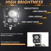 Motorcycle LED Driving Fog Lights 120W 12000LM 4 Lighting Modes LED Auxiliary Lights with Mounting