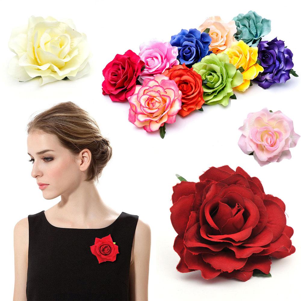 Accessories Bridesmaid Women Rose Flower Hairpin Brooch Hair Clip Wedding