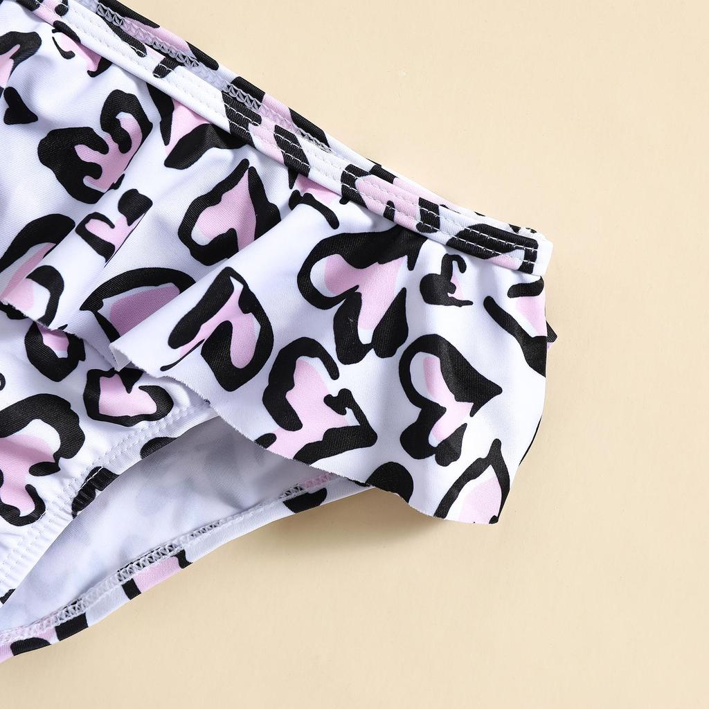 Детский купальник-двойка с принтом сердечек для пляжа и горячих источников, 2022