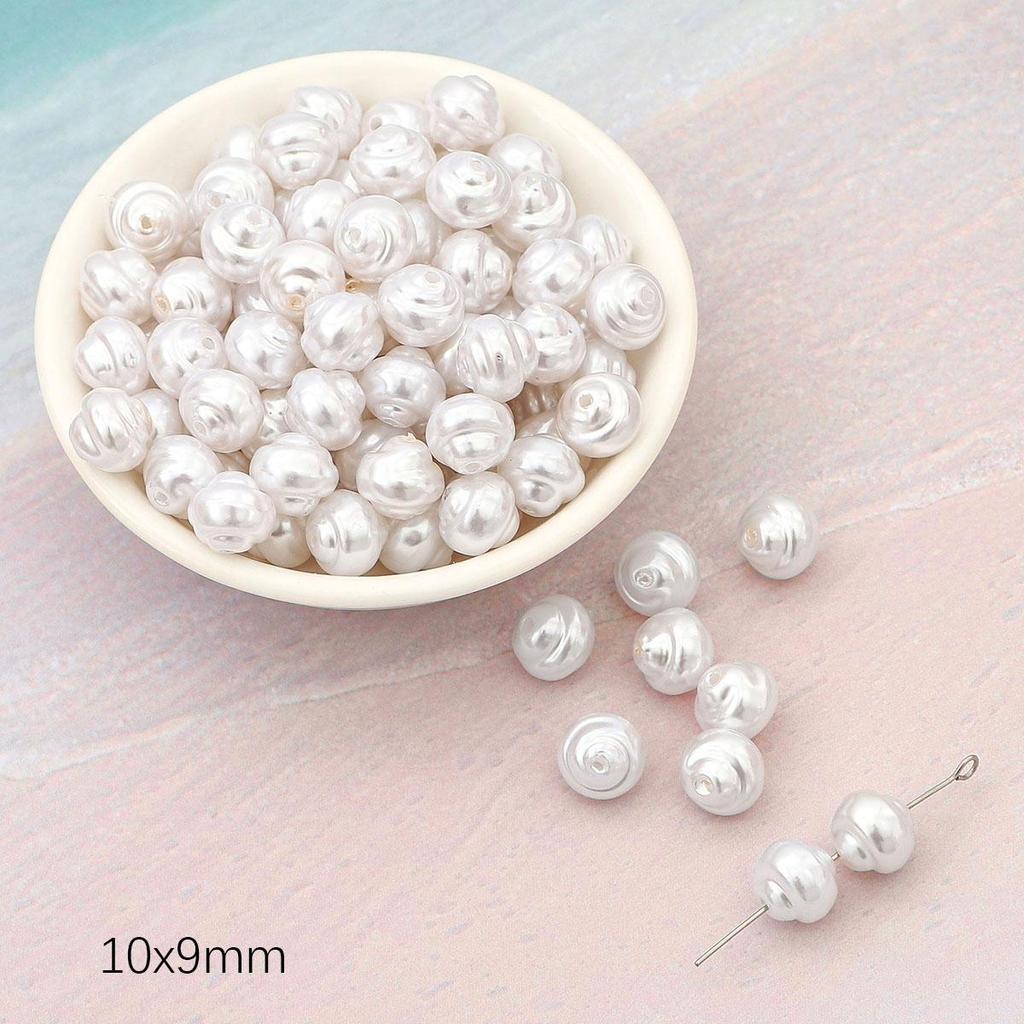 Геометрическая форма имитация жемчуга из АБС-пластика, бусины с прямым отверстием, браслет «сделай сам», ювелирные аксессуары