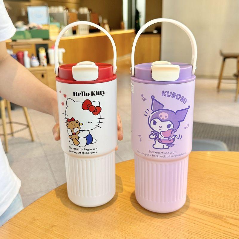 Термокружка Sanrio большой емкости 2026 года, новая модель, ледяная кружка с высокой эстетической ценностью, соломинка, кружка для заваривания чая, подарок на день рождения