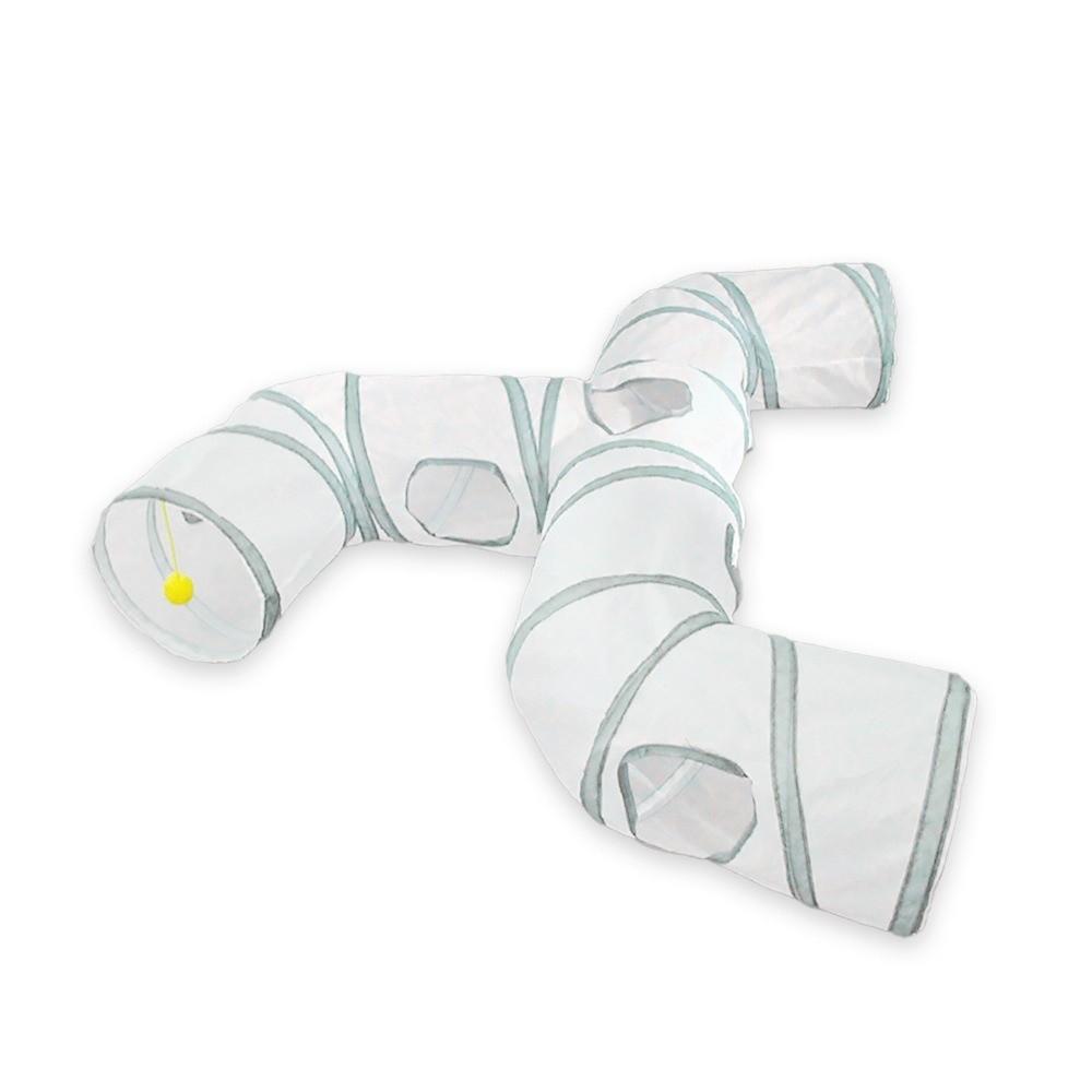 Extended Pet Play Tunnel Three-Way Cat Hiding Cave Funny Cat Hideaway Playtime