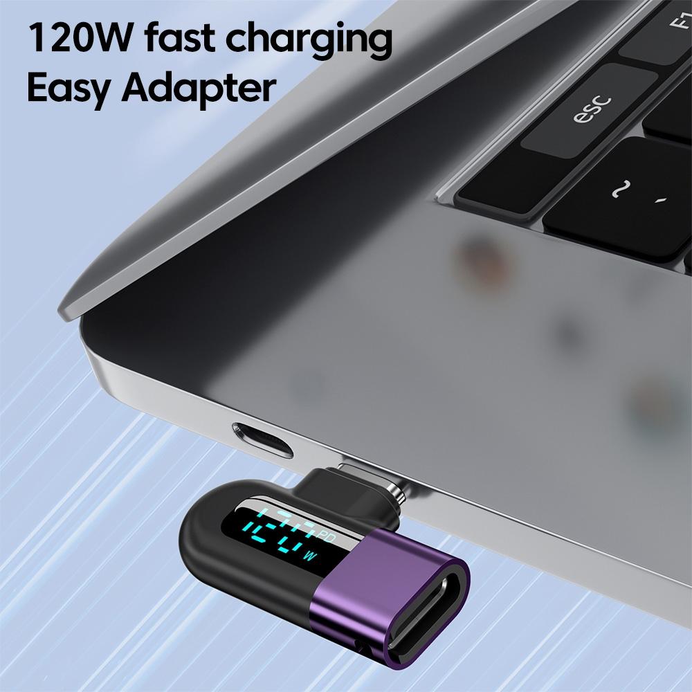 6A цифровой дисплей Type C на Type C OTG адаптер для быстрой зарядки 120 Вт USB C кабель USB2.0 разъем Conventor