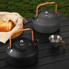 Portable Camping Kettle 1.6L Outdoor Teapot Kettle Coffee Pot 304 Stainless Steel Water Pot Campfire Kettle Camping Accessories