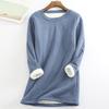 Ladies Winter Pullover Thermal Underwear Jacket Plus Fleece Thickened Fleece Shirt To Keep Warm