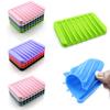 New Silicon Kitchen Bathroom Flexible Soap Dish Storage Holder Soapbox Antiskid Home Supplies