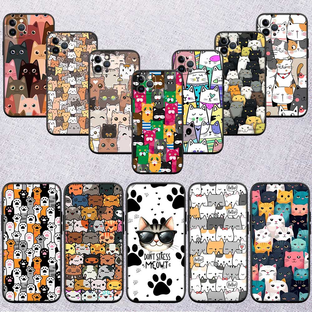 RE18 Cat Cartoon New High-End Shell Phone Case for Xiaomi Poco C40 C50 C51 C55 C65 C71 C75 F3 F5 F6 F7 M2 M3 Pro Ultra