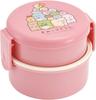 Skater Round Lunch with Two Made In Sumikko Gurashi ONWR1 Box, 500ml, Fork, Tiers, Japan, Standard, Pink,