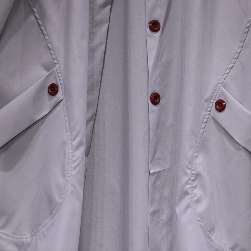 Женское пальто-ветровка средней длины FD678 - Большой лацкан, уникальный стиль для осени/зимы 2025