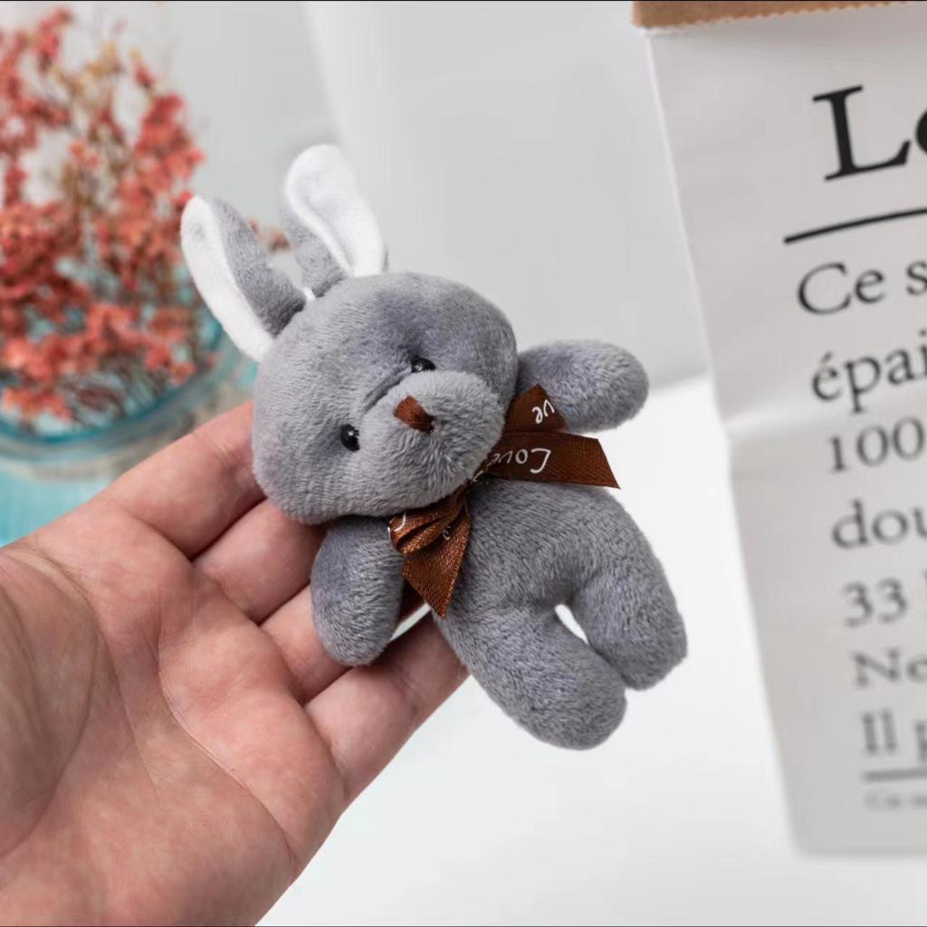 12cm Teddy Bear Doll Cute Animal Bear Plush Toy For Girl Kawaii Mini Stuffed Doll Keychain Bag Pendent Children Party Small Gift