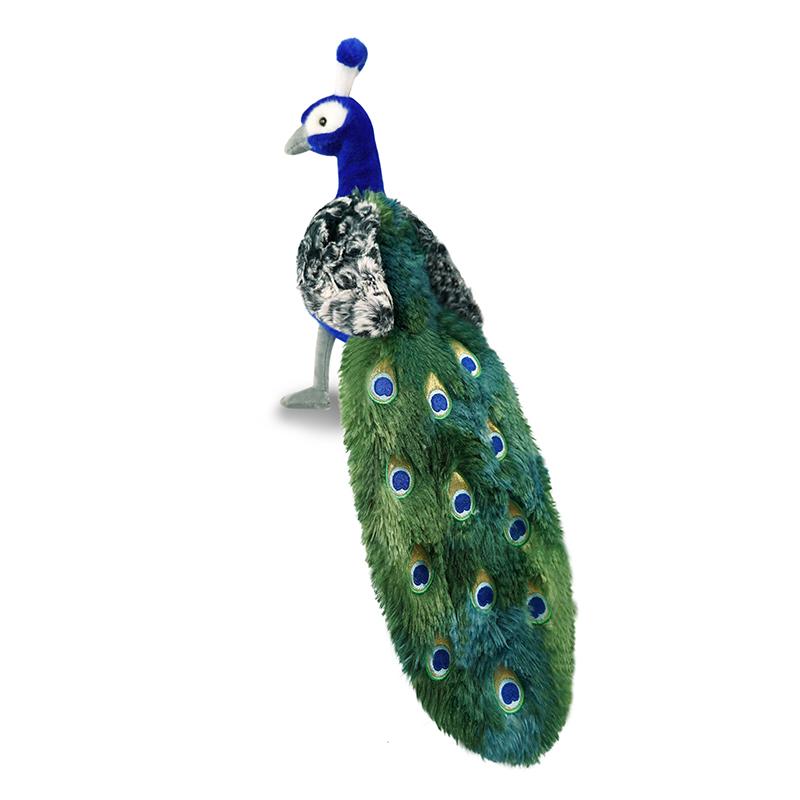 21/48см Плюшевая игрушка Павлин Набивная Разноцветная Зеленая Синяя Черная Белая Животное из Зоопарка Фантастическая Мягкая Игрушка Домашний Декор Подарок