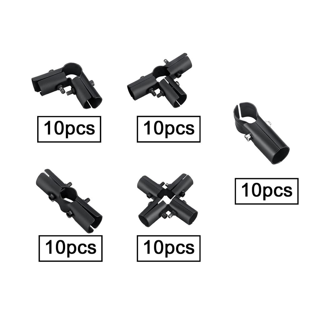 10x Tube Connector Pipe Fitting for Shelf Frame Cabinets Simplified Sheds