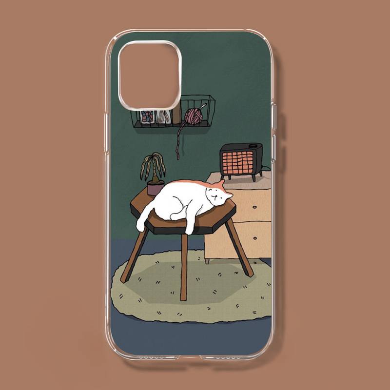 Чехол для телефона с милыми японскими кошками в стиле ретро для Iphone 11 12 13 Mini Pro Xs Max 8 7 6 6s Plus X 5S Se 2020 Xr