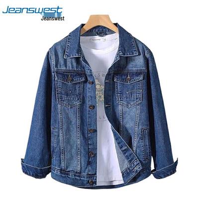 JEANSWEST Мужская модная джинсовая куртка с лацканами