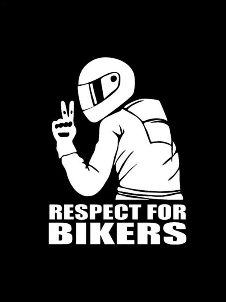 X11CM наклейки на автомобиль Respet For Bikers наклейка на авто винил смешные 3D наклейки и наклейки украшение в стиле мотоцикла автомобиля