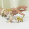 2Pcs/set Resin Crafts Mini Pet Sculpture Hand-Painted Hand Carving Sculpture  Garden
