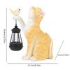 Солнечная лампа-котенок, статуэтка кошки из смолы, милый мини-кот, уличный фонарь, солнечная статуэтка для сада, двора, балкона, дорожки