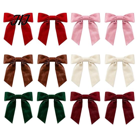 Reusable Velvet Bows 2Pcs Christmas Bows, Holiday Hanging Wall Decor for Tree Luxury Gift Box Knots Topper, Wedding Backdrop, Bridal Shower, Birthday