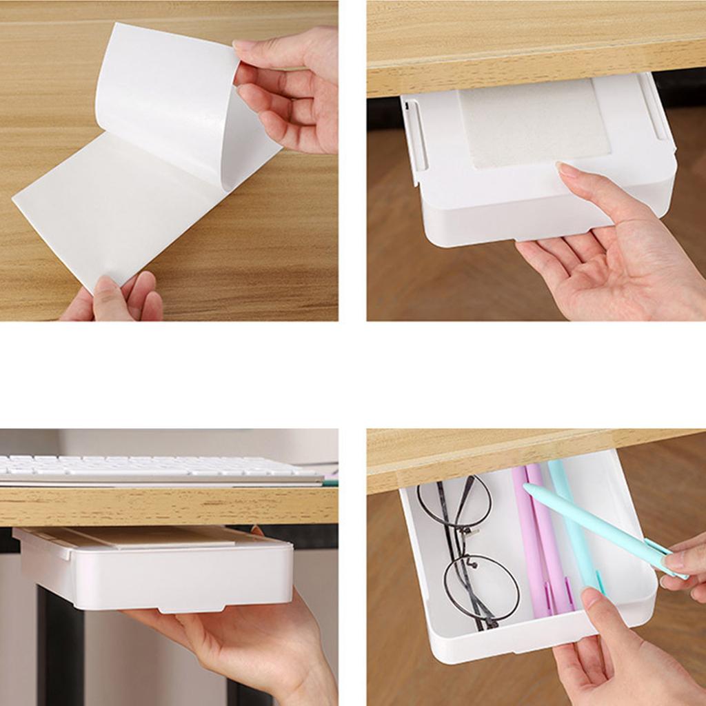 Комплект ящиков под столом, удобный ящик для хранения, самоклеящиеся ящики, выдвижные ящики для офисов и школ