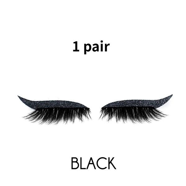 Eyelash Stickers Reusable Glitter Eyeliner False Eyelash Stickers Nightclub Stage Eye Makeup Stickers Lazy Eyeliner False Eyelashes Stickers