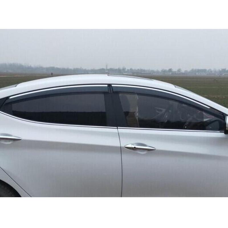 Для Hyundai Elantra Avante 2016 2017 2018 Автостайлинг Накладки Пластиковые Стекло Окна Дефлекторы Ветровики Дождь/Солнце Защита Вентиляционные Отверстия 4 шт.