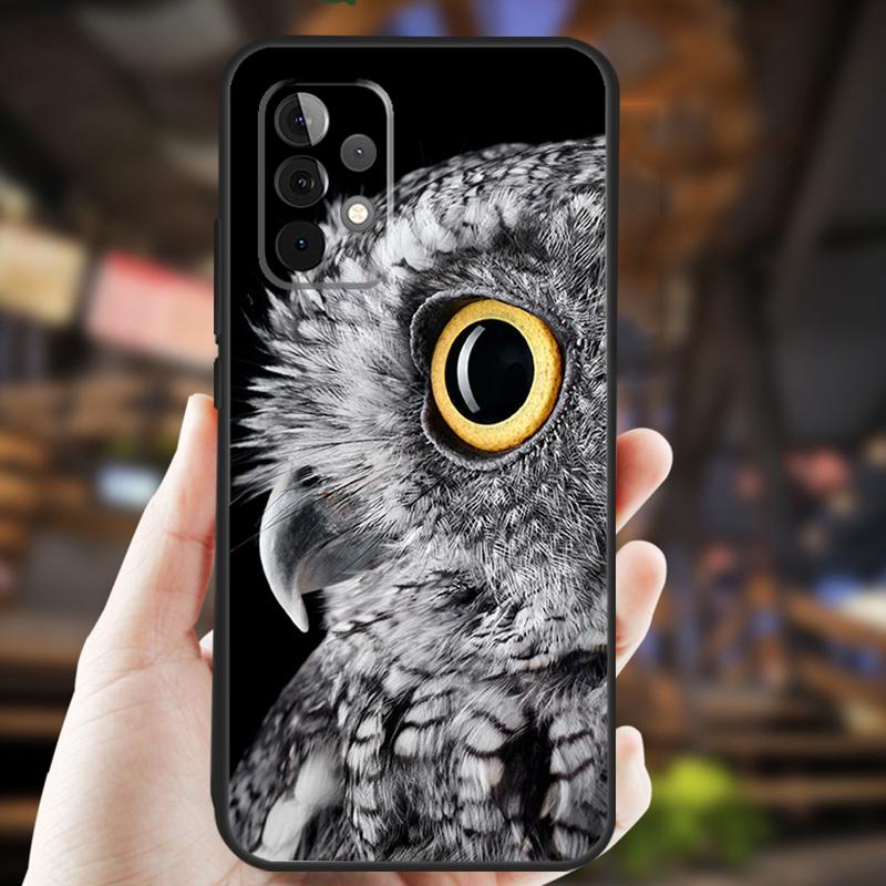 Camouflage Owl Case For Samsung Galaxy A15 A35 A55 A53 A33 A13 A36 A56 A26 A16 A22 A32 A52 A54 A34 A05 A06
