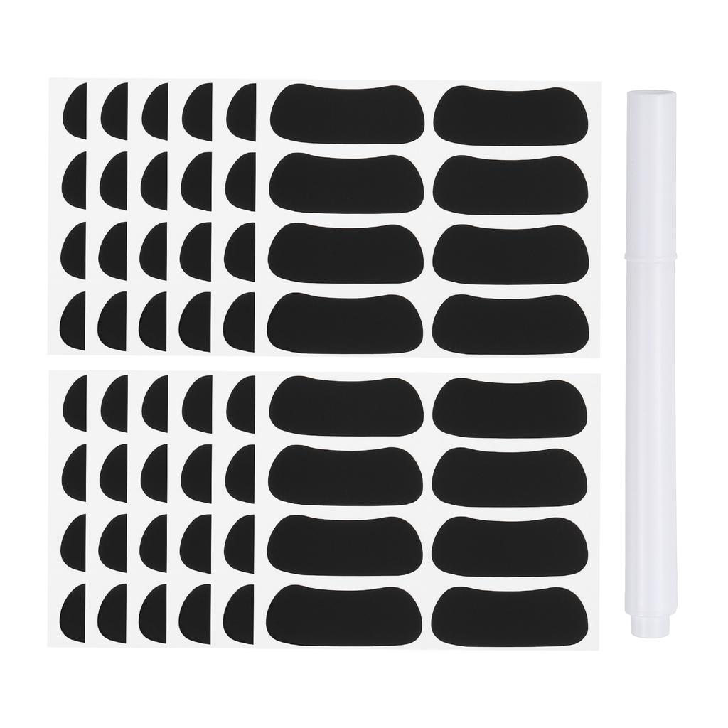 48-144Pairs Sports Eye Black Stickers Under Eye Black Strips Football Face Stickers Breathable Eyeblack Sticker with 1Pcs Pencil