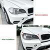 Применимо к BMW X5 E70 2008-2013 автомобильная накладка на брови фар с рисунком из углеродного волокна, наклейка на автомобиль, внешние аксессуары