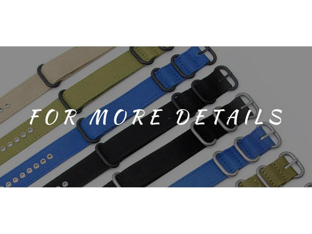 Vintage Military Green Nylon Watch Strap, 18/20/22/24mm