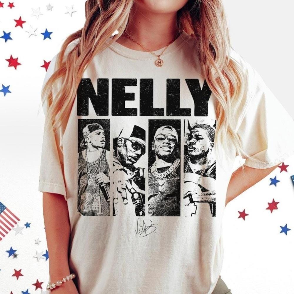 Graphic Nelly Rapper Vintage 90s Bootleg T-shirt, Nelly Shirt, Retro Nelly Rappe Unisex T-Shirt