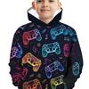 Vibrant 3D Print Long Sleeve Hoodie - Soft, Breathable, and Casual Boys Sweatshirt for Spring and Fall Outdoor Activities - Unique Gift for Boys