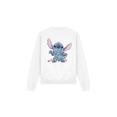 Lilo & Stitch Унисекс для взрослых Рождественские огни Эскиз Толстовка